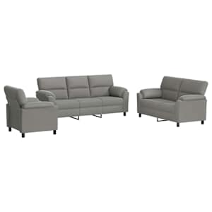 vidaXL Diivanikomplekt 3 pcs Helehall Samet