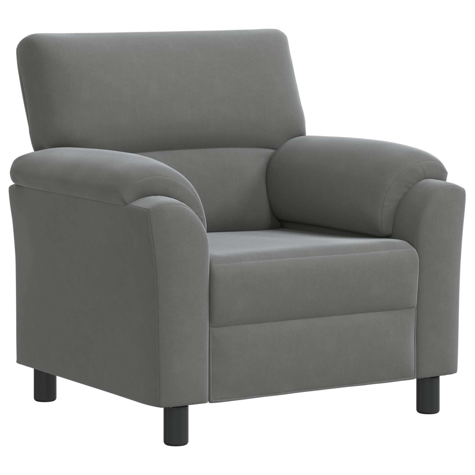Kavčna garnitura 3 pcs Temno siva Žamet