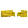 vidaXL Diivanikomplekt 2 tk 5-kohaline Kollane 214 x 85 x 93 cm Samet