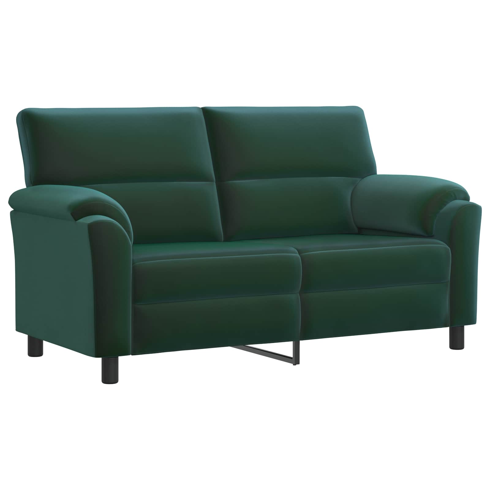 Kavčna garnitura 2 pcs Temno zelena Žamet