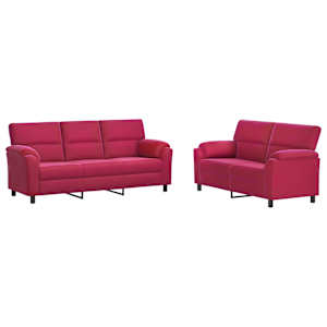 vidaXL Diivanikomplekt 2 pcs Veinpunane Samet