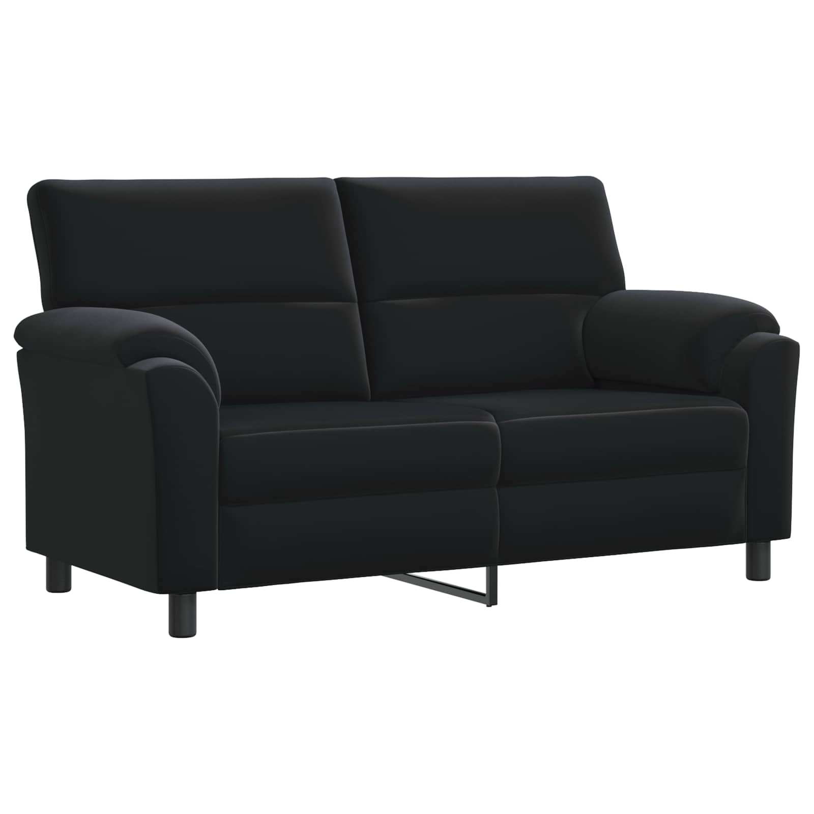 vidaXL Bankstel 2 st 5-zits Zwart 214 x 85 x 93 cm fluweel, foto 2