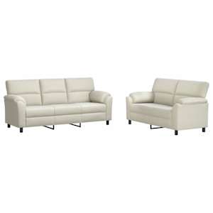 vidaXL Diivanikomplekt 2 pcs Kreemjas Samet
