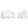 vidaXL Diivanikomplekt 2 pcs Valge Kunstnahk