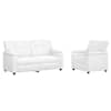 vidaXL Diivanikomplekt 2 pcs Valge Kunstnahk