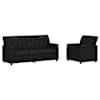 vidaXL Diivanikomplekt 2 pcs Must Kunstnahk