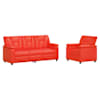 vidaXL Diivanikomplekt 2 pcs Punane Kunstnahk