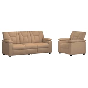 vidaXL Diivanikomplekt 2 pcs Cappuccino Kunstnahk