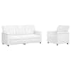 vidaXL Diivanikomplekt 2 pcs Valge Kunstnahk