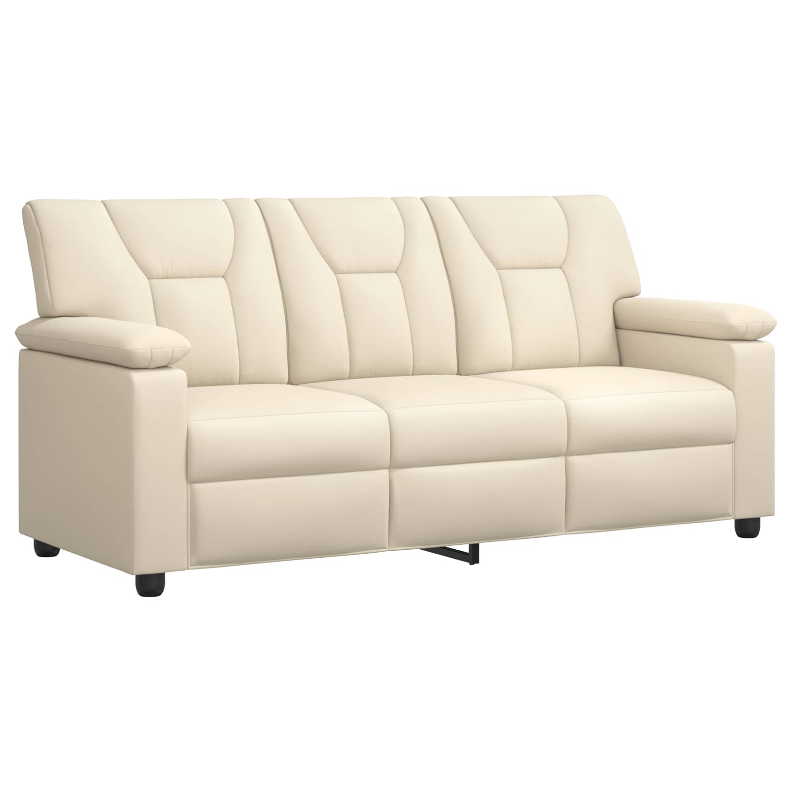 Kavčna garnitura 3 pcs Krem Umetno usnje