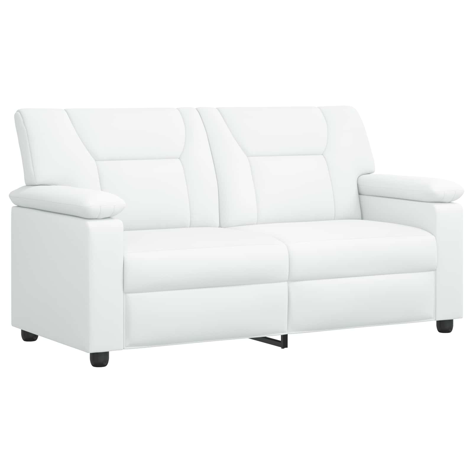 Kavčna garnitura 3 pcs Bela Umetno usnje