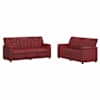 vidaXL Diivanikomplekt 2 pcs Veinpunane Kunstnahk