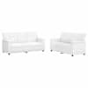 vidaXL Diivanikomplekt 2 pcs Valge Kunstnahk