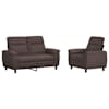 vidaXL Diivanikomplekt 2 pcs Tume pruun kangas