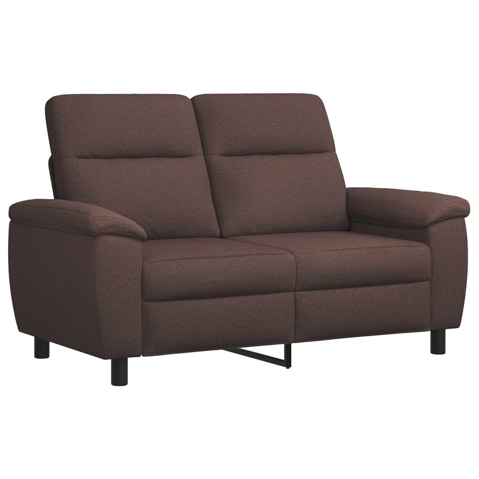 Kavčna garnitura 2 pcs Temno rjava Blago