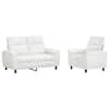 vidaXL Diivanikomplekt 2 pcs Valge kangas