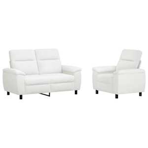 vidaXL Diivanikomplekt 2 pcs Valge kangas