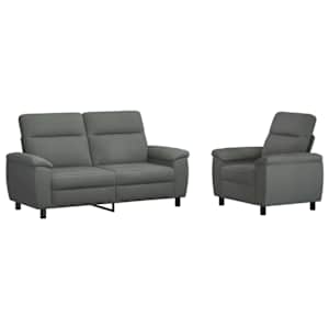 vidaXL Diivanikomplekt 2 pcs Tumehall kangas