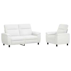 vidaXL Diivanikomplekt 2 pcs Valge kangas