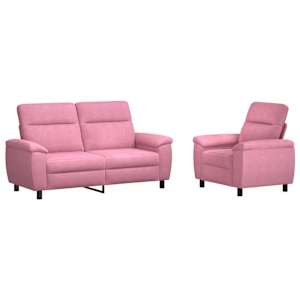 vidaXL Diivanikomplekt 2 pcs Roosa kangas