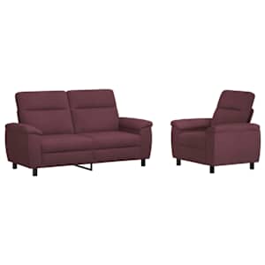 vidaXL Diivanikomplekt 2 pcs Lilla kangas