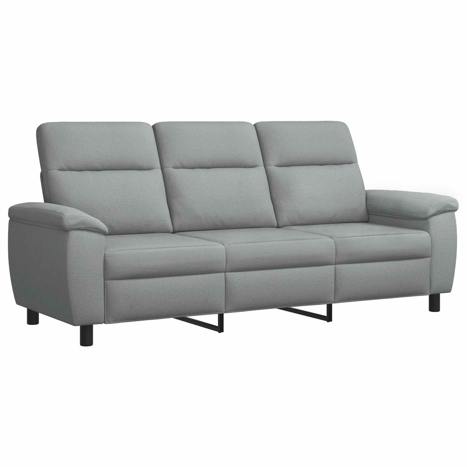 Kavčna garnitura 2 pcs Svetlo siva Blago