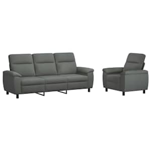 vidaXL Diivanikomplekt 2 pcs Tumehall kangas