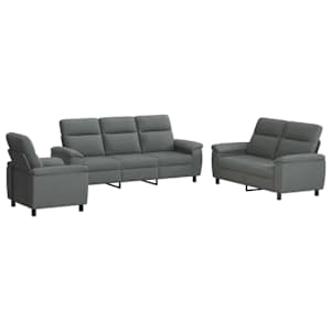 vidaXL Diivanikomplekt 3 pcs Tumehall kangas