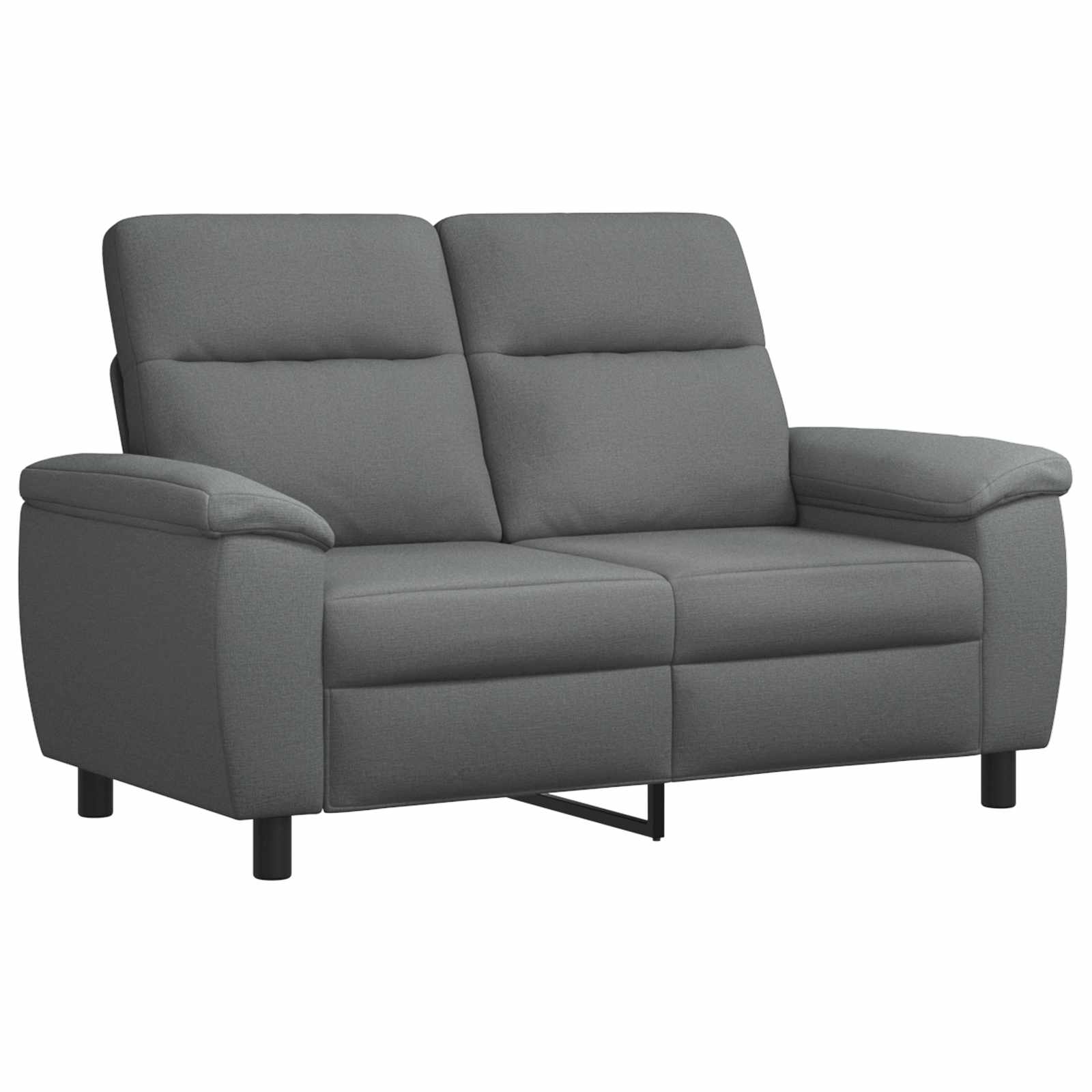 vidaXL Bankstel 3 pcs Donkergrijs Stof, foto 4