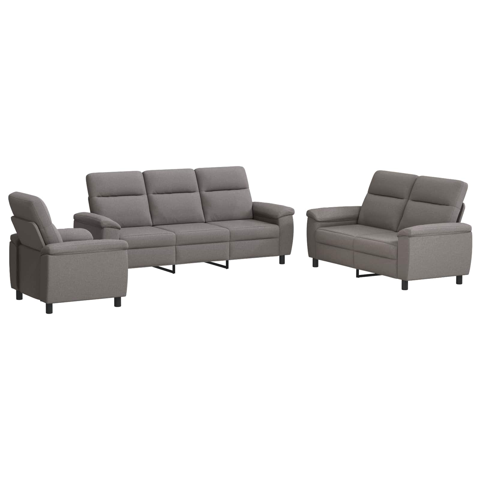 Kavčna garnitura 3 pcs Taupe Blago