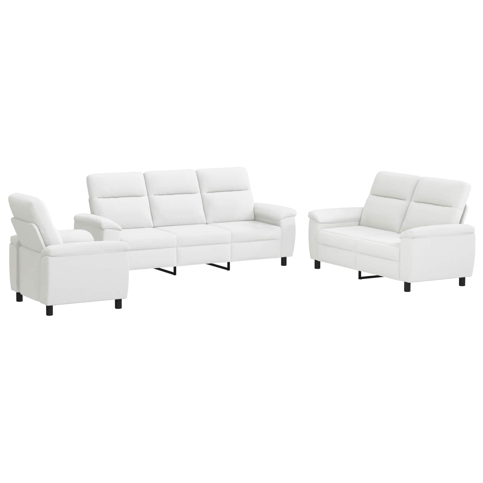 Kavčna garnitura 3 pcs Bela Blago