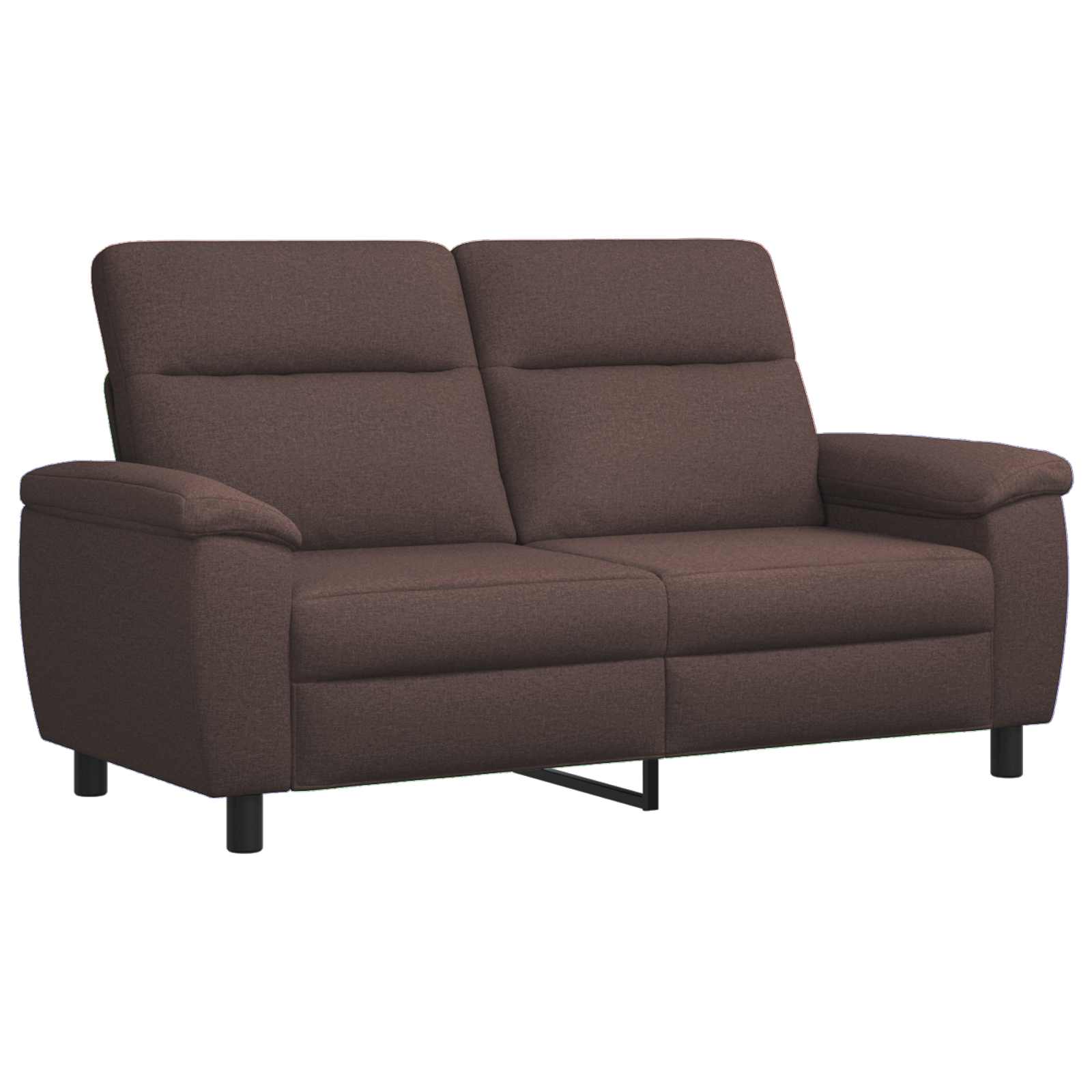Kavčna garnitura 3 pcs Temno rjava Blago