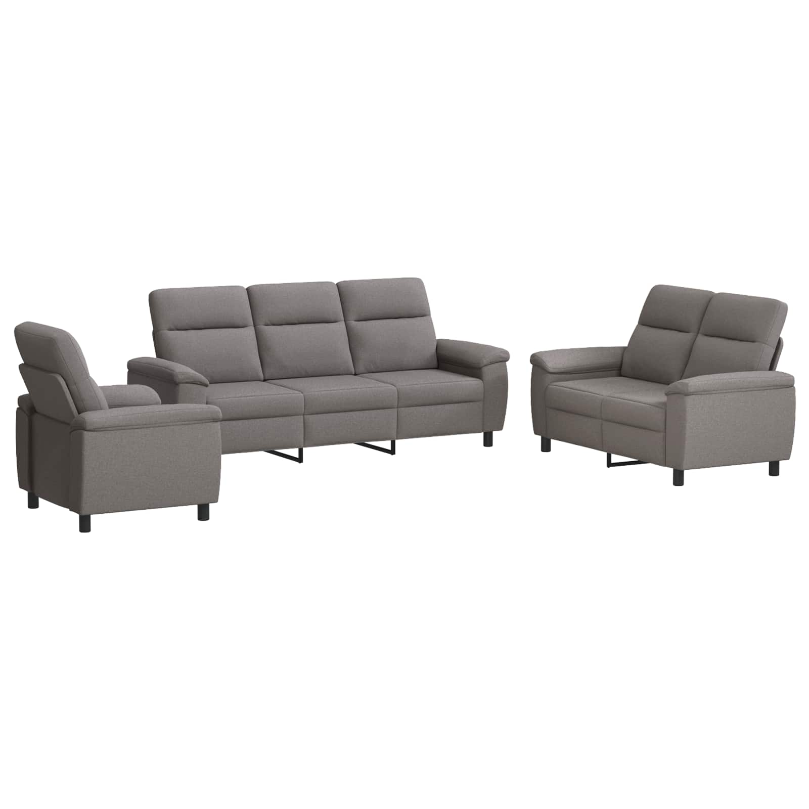 Kavčna garnitura 3 pcs Taupe Blago