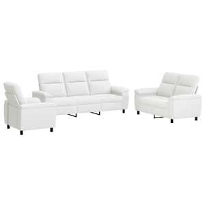 vidaXL Diivanikomplekt 3 pcs Valge kangas