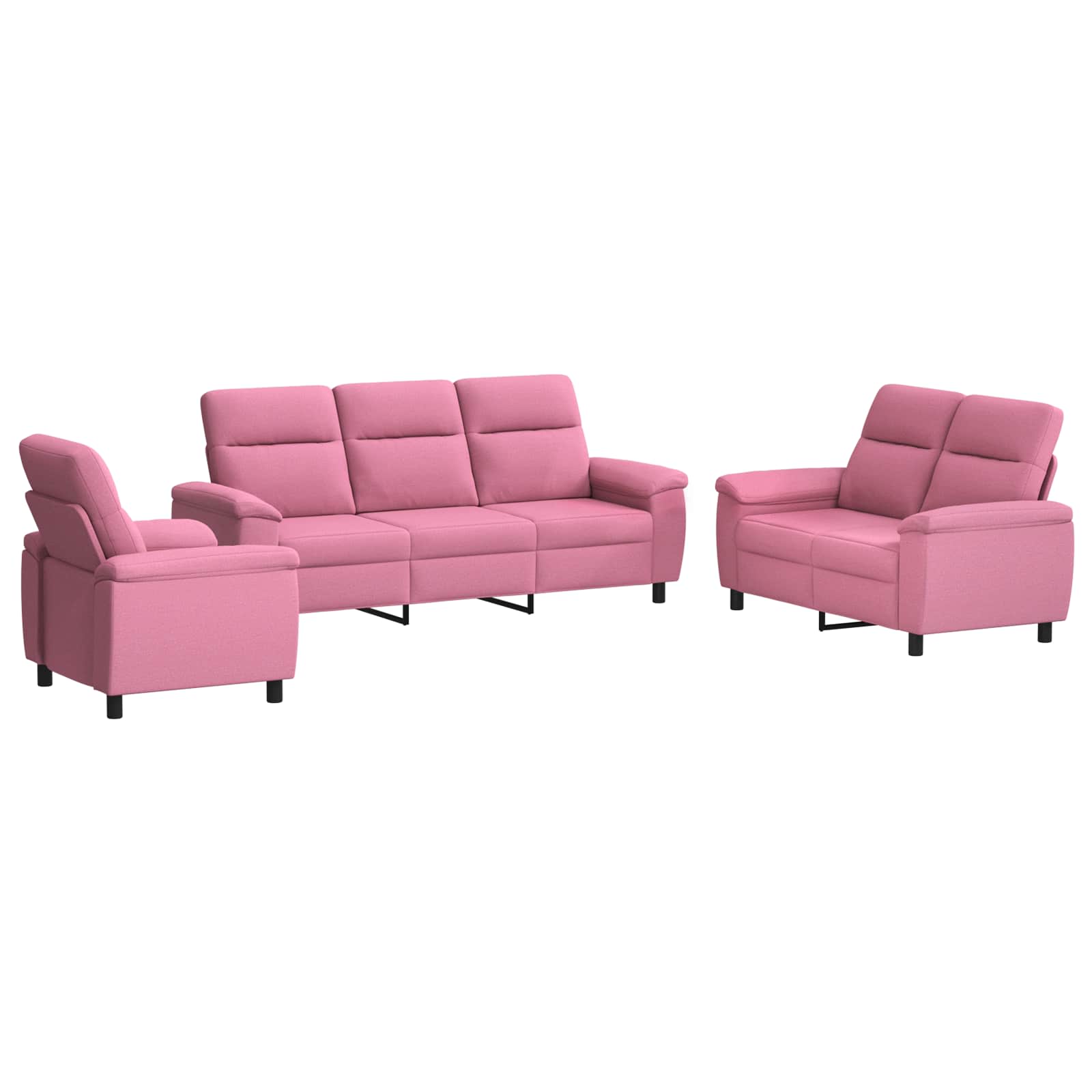 Kavčna garnitura 3 pcs Roza Blago