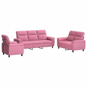 vidaXL Diivanikomplekt 3 pcs Roosa kangas
