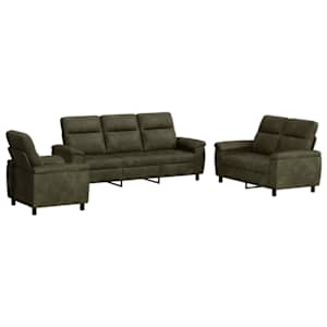 vidaXL Diivanikomplekt 3 pcs Pruun Kunstsuede nahk