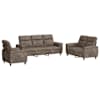vidaXL Diivanikomplekt 3 pcs Helehall Kunstsuede nahk