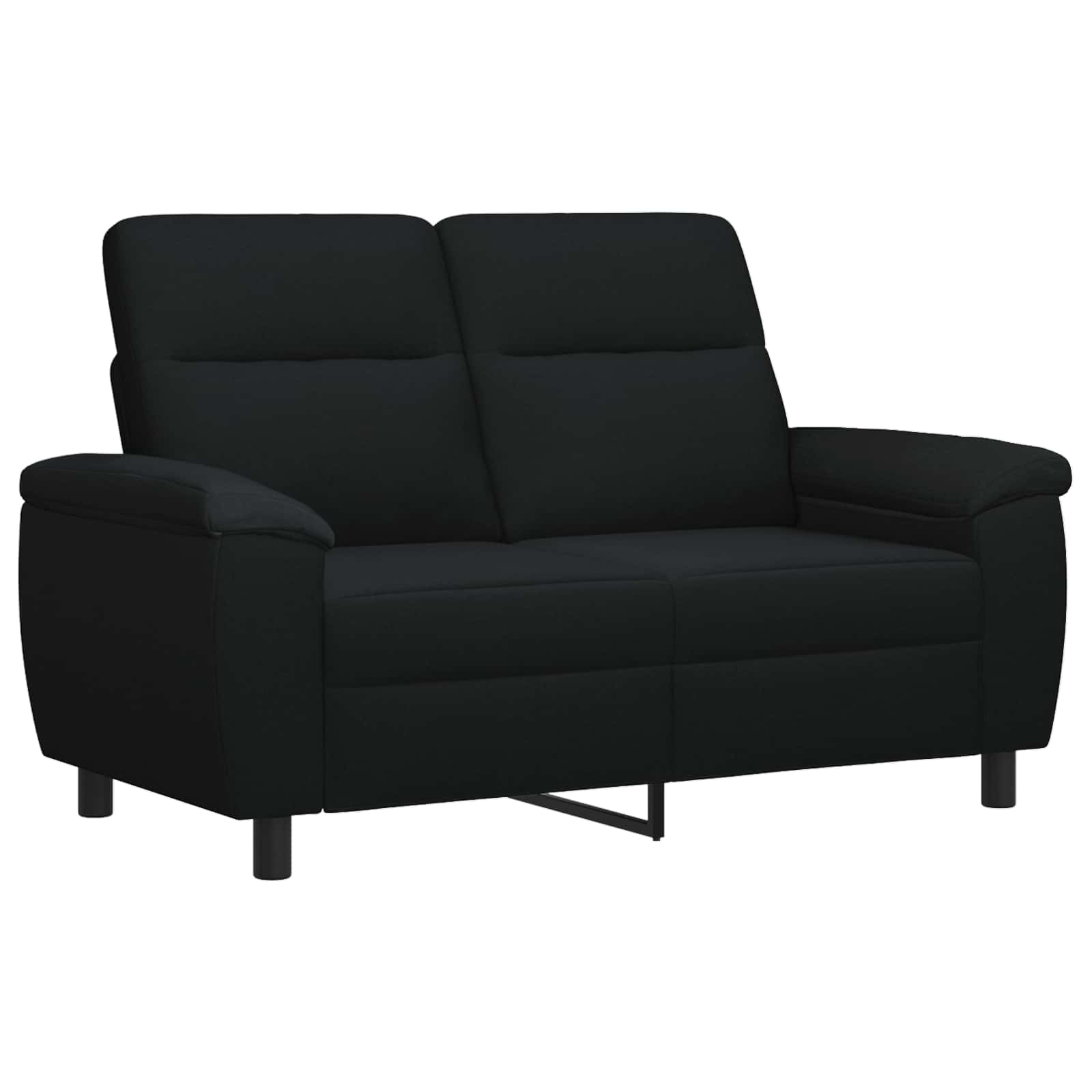 Kavčna garnitura 2 pcs Črna Blago
