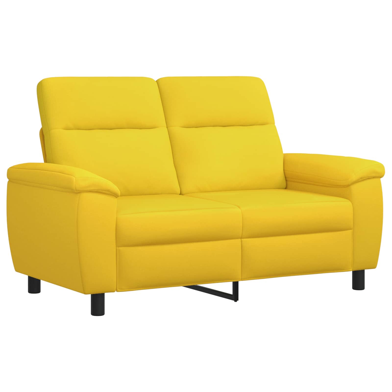 Kavčna garnitura 2 pcs Svetlo rumena Blago
