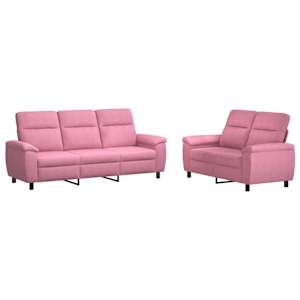 vidaXL Diivanikomplekt 2 pcs Roosa kangas