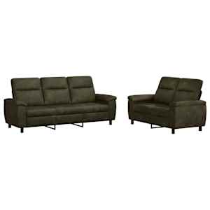 vidaXL Diivanikomplekt 2 pcs Armee rohelis Kunstsuede nahk