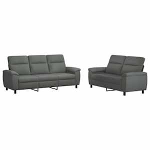 vidaXL Diivanikomplekt 2 pcs Tumehall kangas