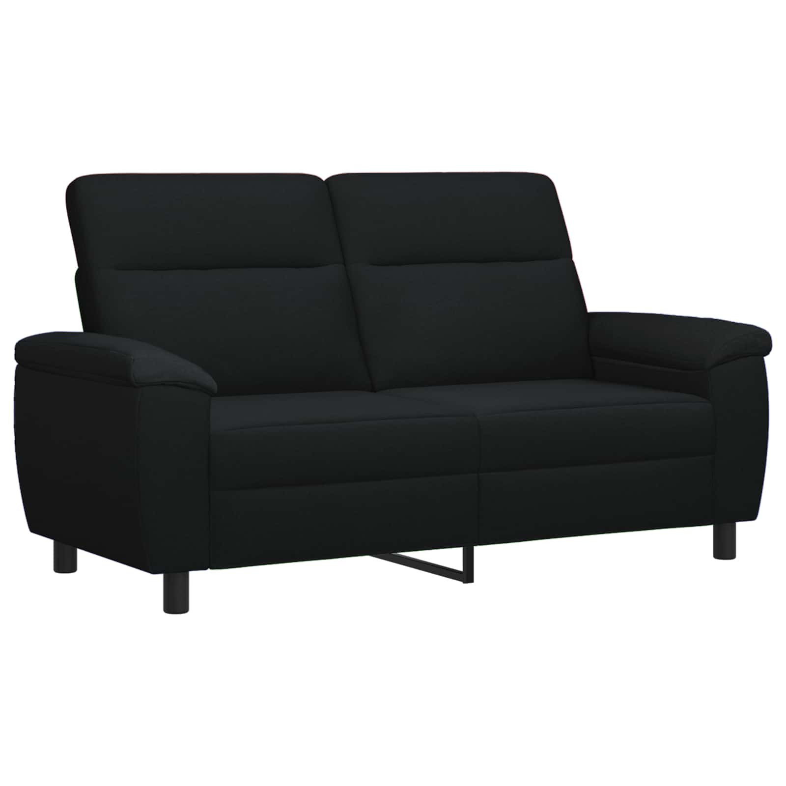 Kavčna garnitura 2 pcs Črna Blago