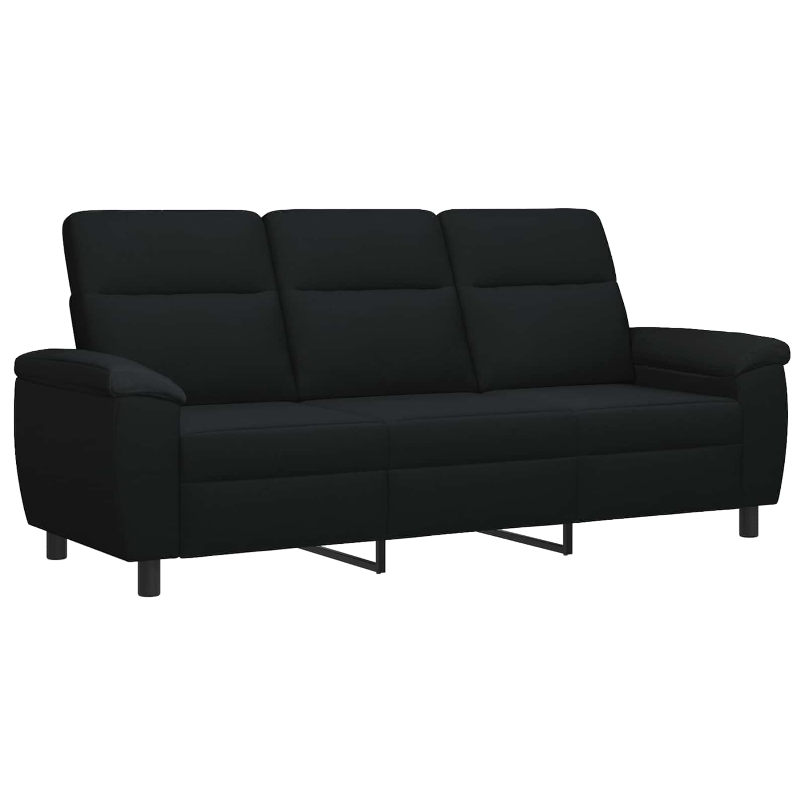 Kavčna garnitura 2 pcs Črna Blago