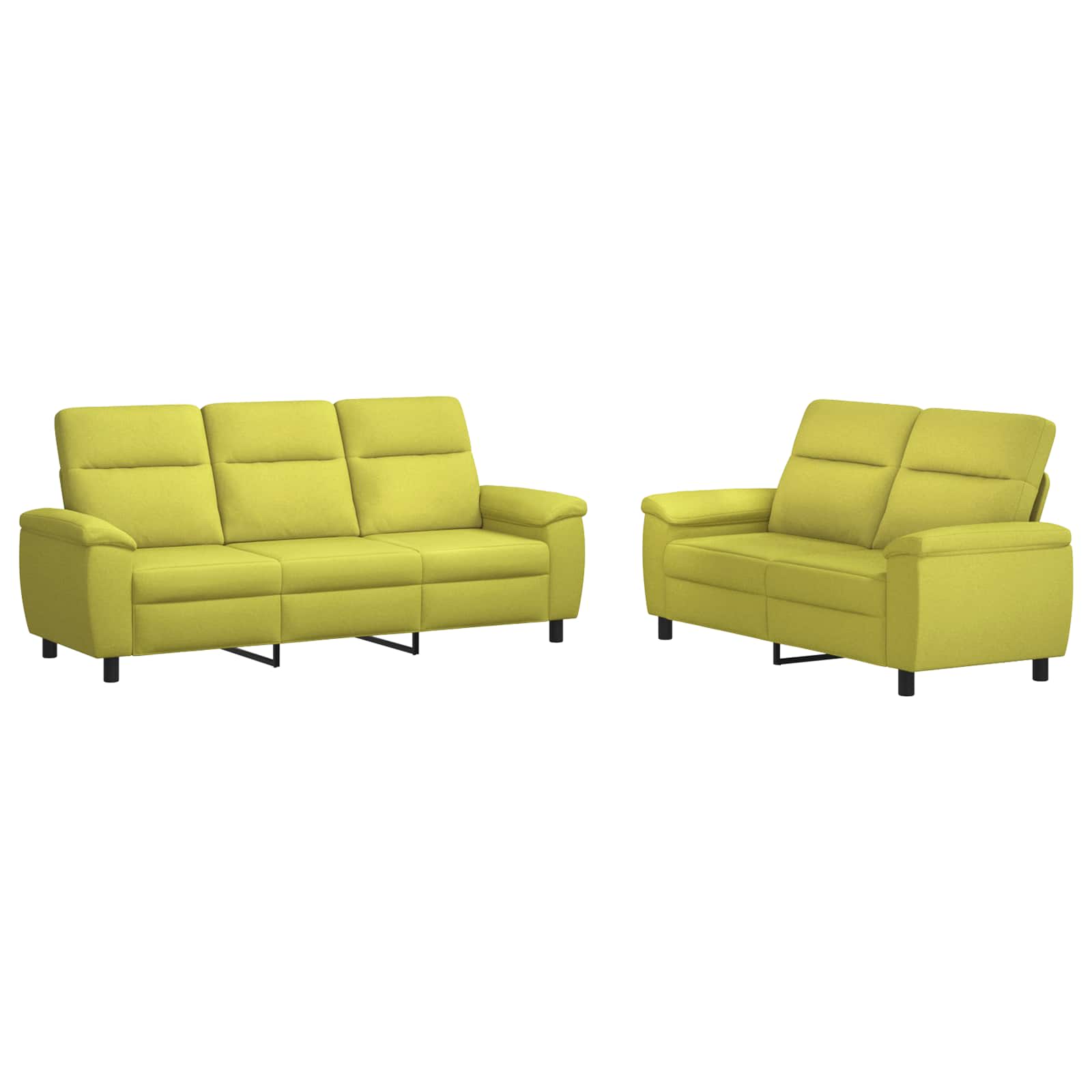 Kavčna garnitura 2 pcs Svetlo zelena Blago