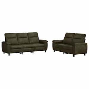 vidaXL Diivanikomplekt 2 pcs Armee rohelis Kunstsuede nahk