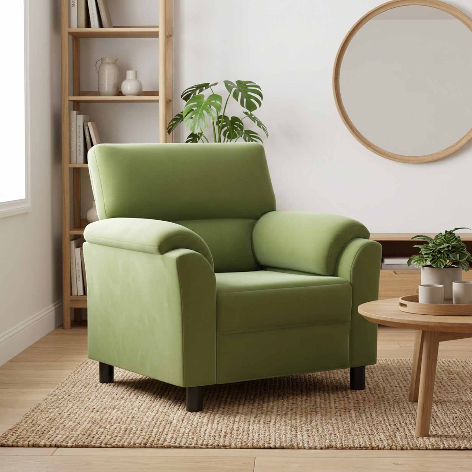 vidaXL Sofa Lys grøn 94 x 85 x 93 cm Fløjl