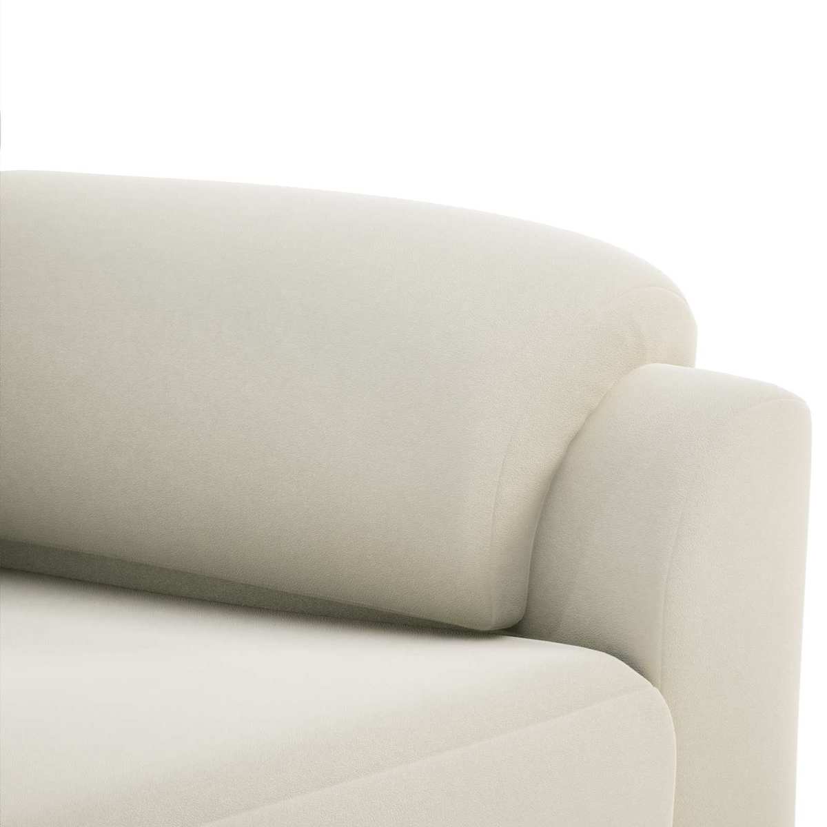 Sofa Cremefarvet 94 x 85 x 93 cm Fløjl - Billede 6
