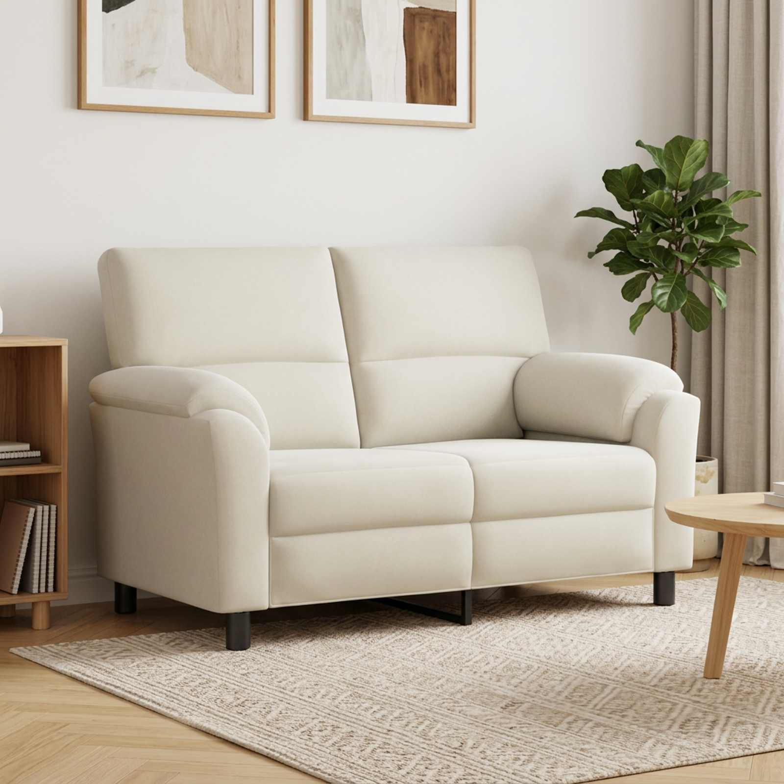 vidaXL Sofa Cremefarvet 154 x 85 x 93 cm Fløjl